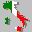 Italie, carte avec drapeau, 32x32.ICO